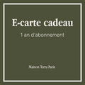 Carte cadeau, 1 an d'abonnement