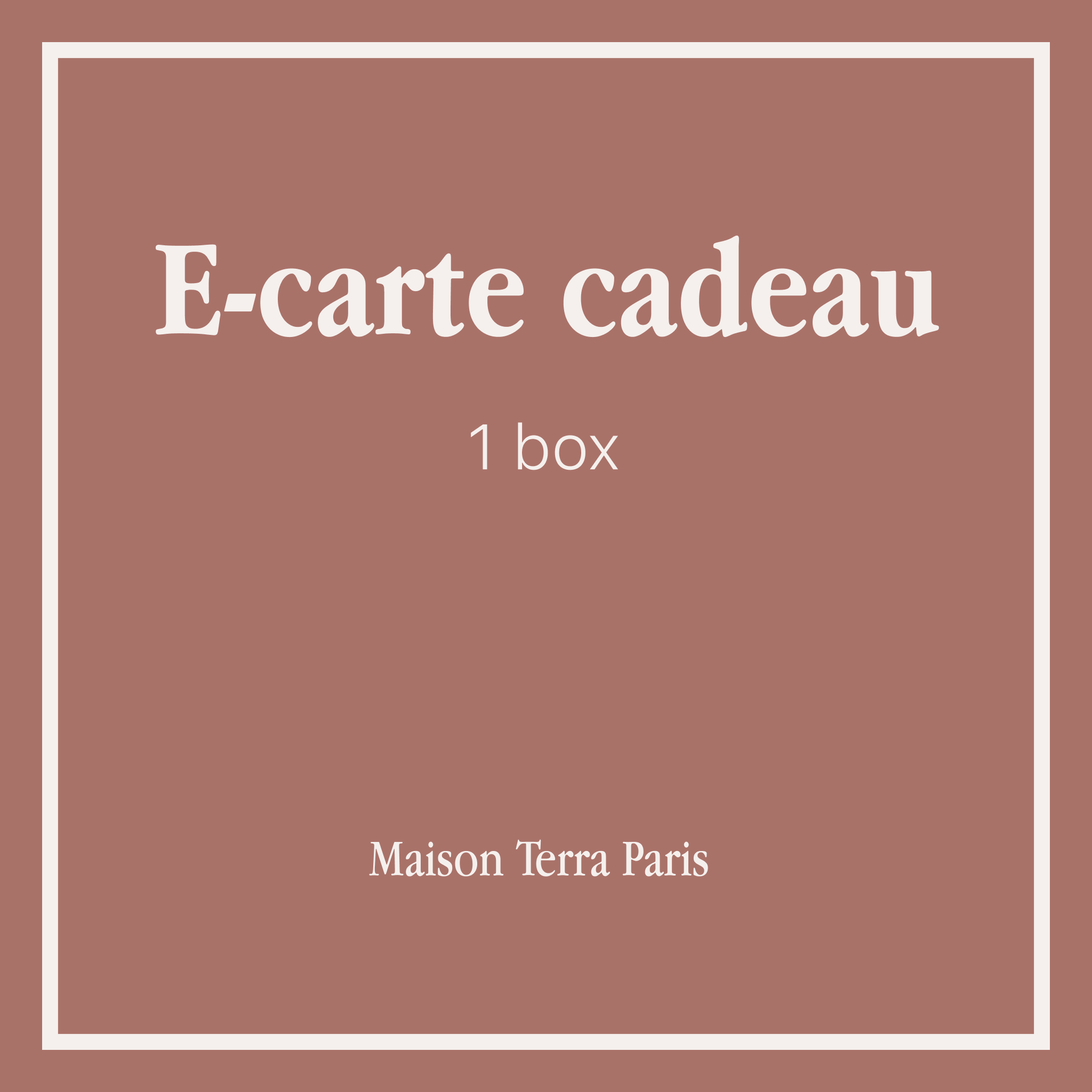 Carte cadeau, 1 box